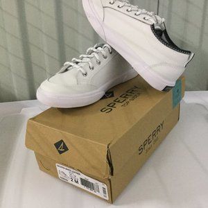 Sperry Sneakers Sperry Deckfin Shoes White Leather Unisex Kid's Size 2 NEW